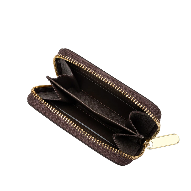 Classical Wallet Purse Zipper Coin Purse Leather Key Bag Unisex Leather Bag KeyChian Purse and Wallet Coin