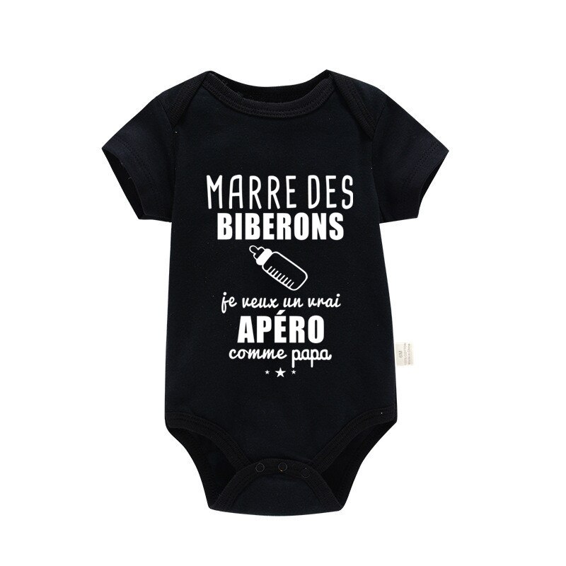 Funny Baby Bodysuits Infant Cotton Short Sleeve Ro...