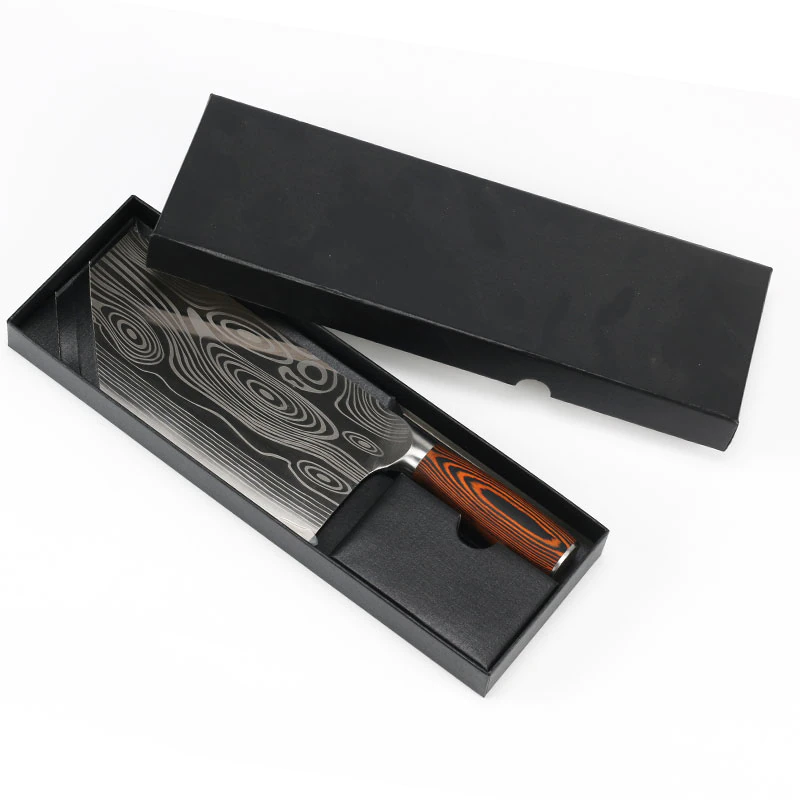 Kitchen Knives Chinese Cleaver Knife Forged Stainless Steel Chopping Chef Knife With Gift Box Packaging