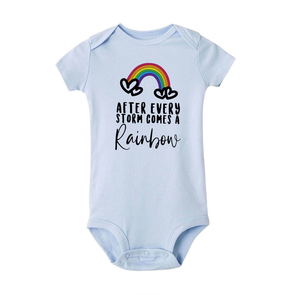 Baby Baby Rainbow Bodysuits Pregnancy Announcement Babyshower Gift Fashion