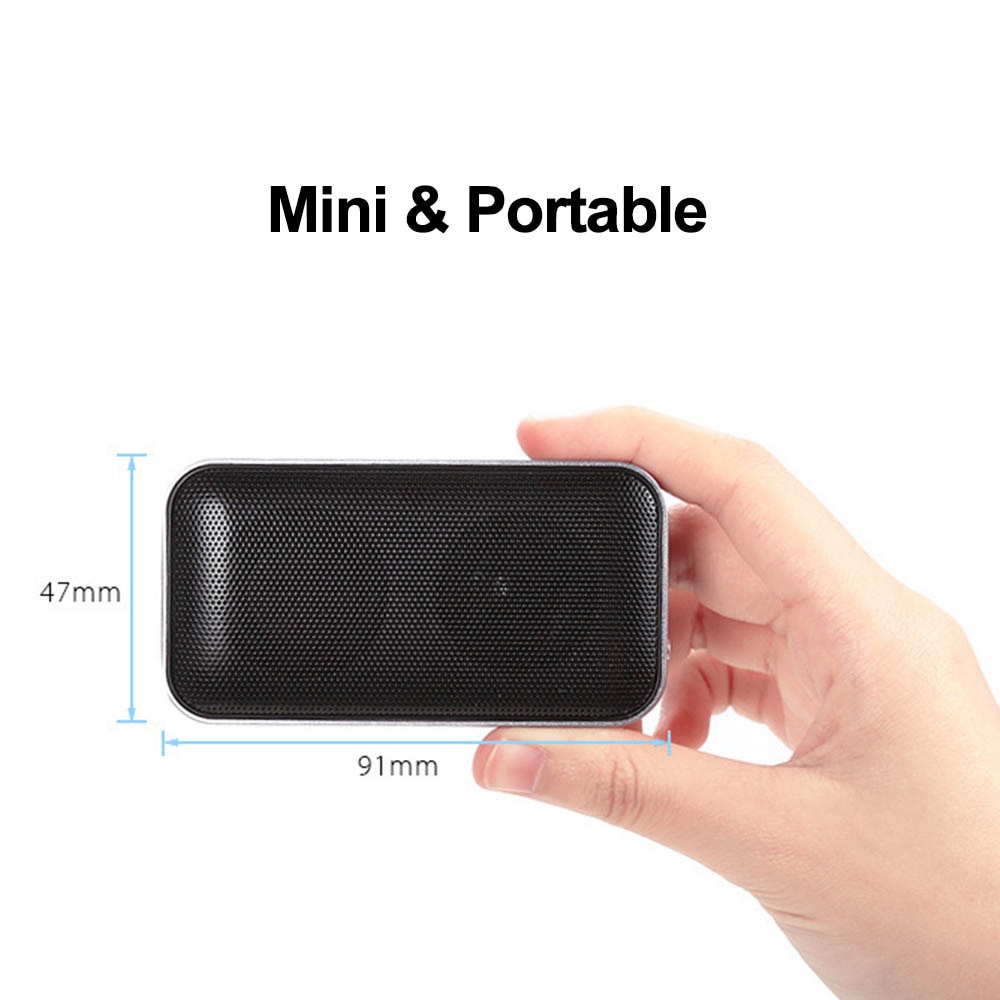 Portable Wireless Bluetooth Speaker Mini Style Pocket-sized Music Sound Box with Microphone Support TF Card