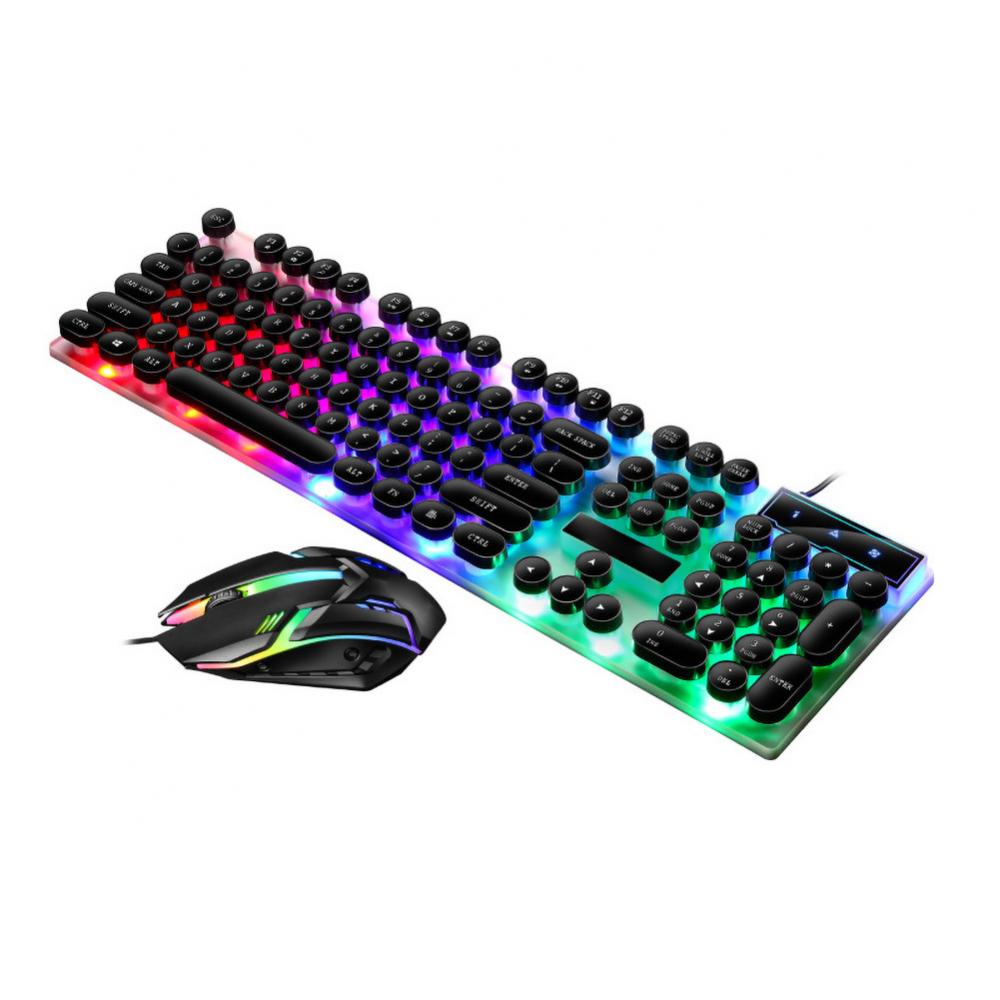 Gamer Keyboard And Mouse PC Gaming Keyboard RGB Backlit Keyboard Rubber Keycaps Wired Keyboard Mouse Gamer Gaming Mouse