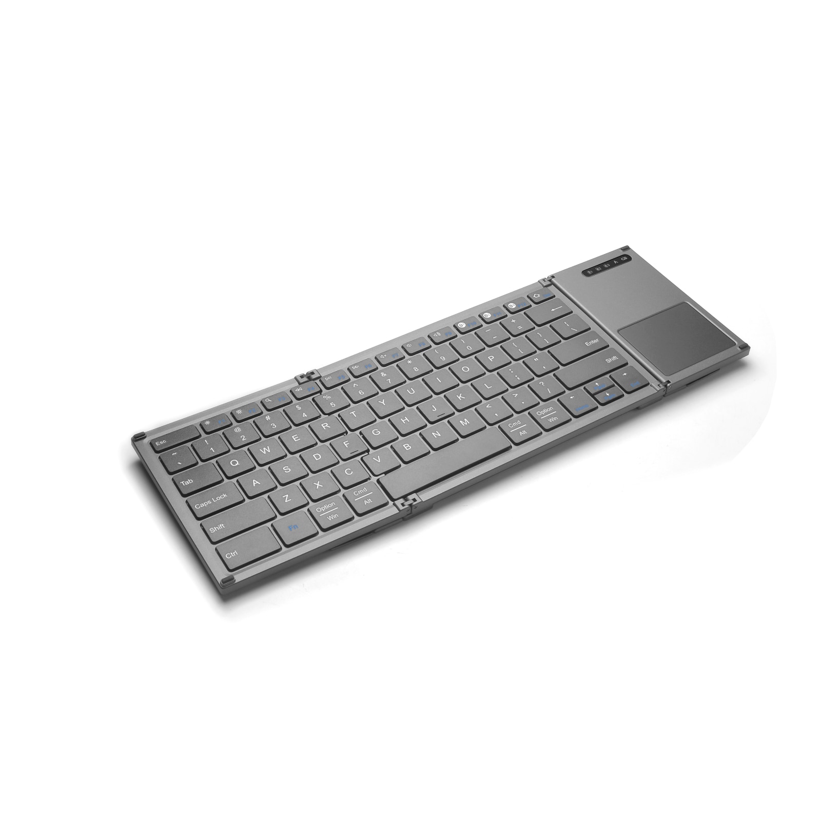 Slim Wireless Bluetooth Keyboard for Ipad Foldable Bluetooth Keyboard Multi-Device Rechargeable Portable Keyboard