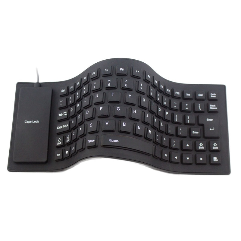 85-key Computer Keyboard Silicone Mute Soft Keyboard USB Wired Keyboard Portable Mini Laptop Pc Folding Waterproof Keyboard