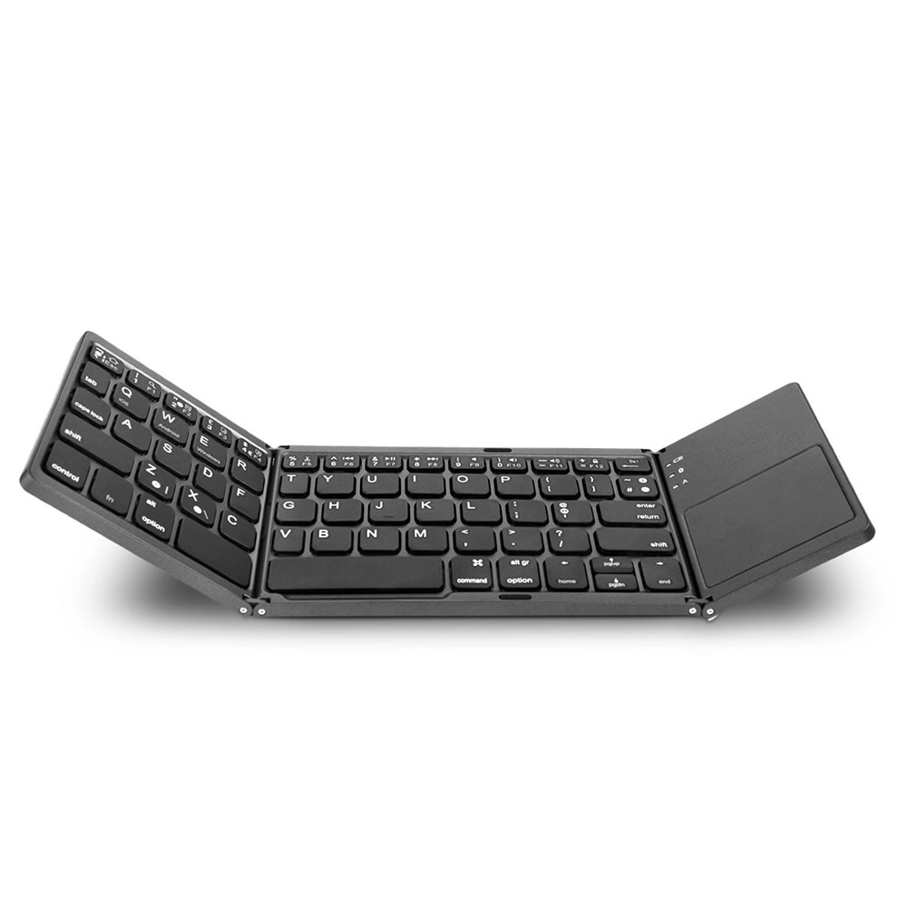 Rechargerable Portable Mini Bluetooth Wireless Keyboard Foldable with Touchpad Mouse For Android Windows PC
