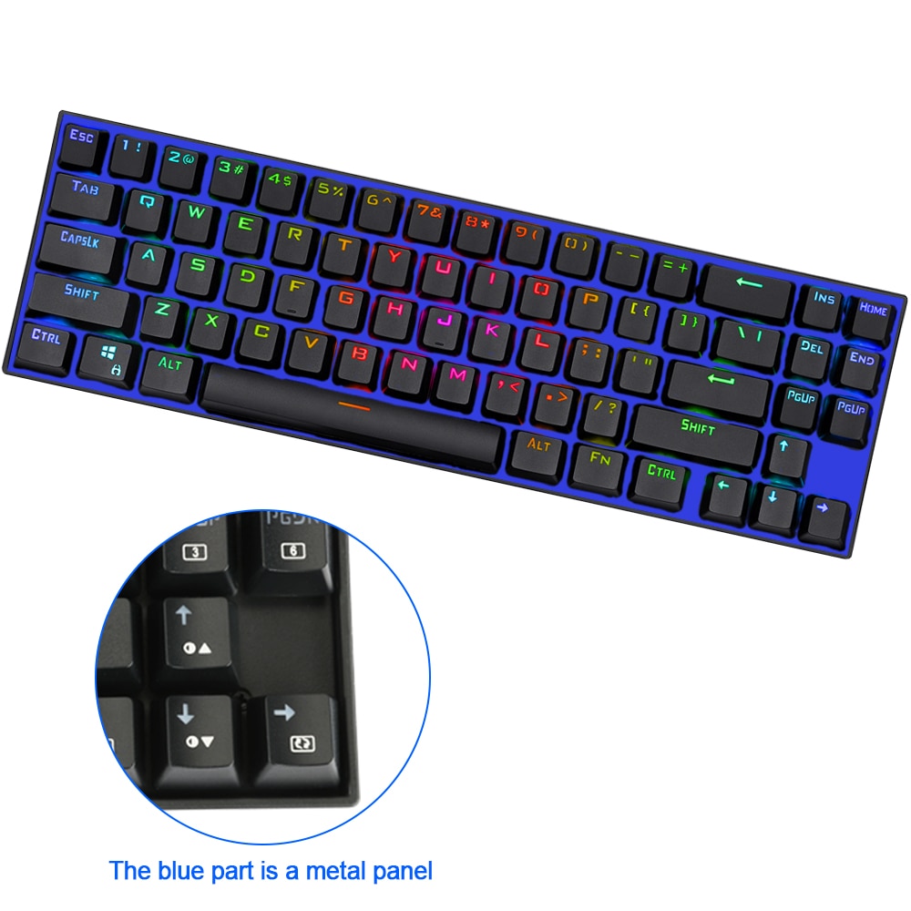 USB Mechanical Gaming Keyboard 2.4G wireless dual mode Red Switch 70 Keys for Computer PC