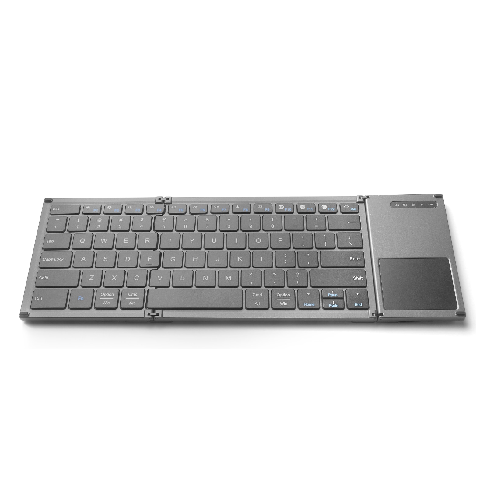 Slim Wireless Bluetooth Keyboard for Ipad Foldable Bluetooth Keyboard Multi-Device Rechargeable Portable Keyboard