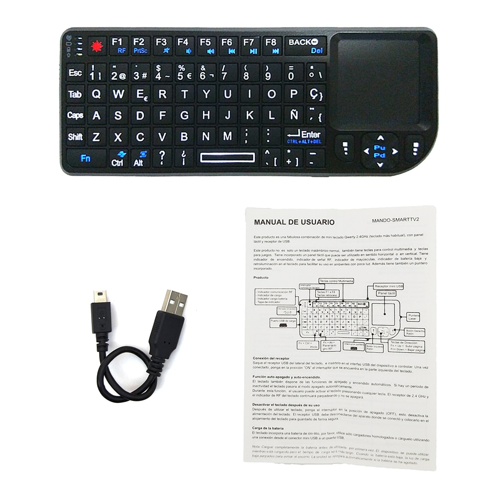 High Quality 2.4G RF mini wireless Keyboard 3 in 1 mini Handheld Qwerty +Touchpad Mouse For PC Notebook Smart TV