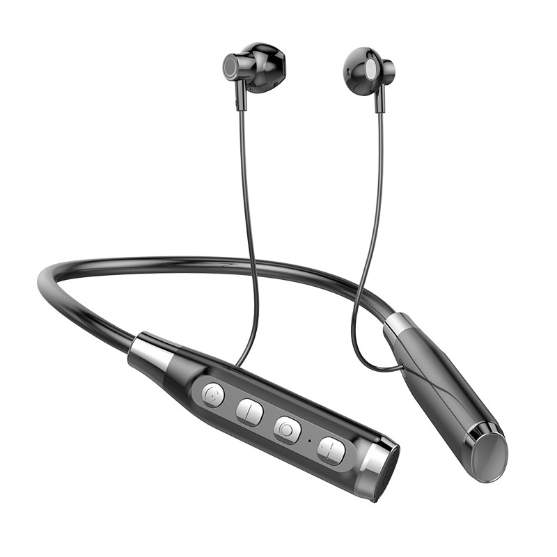Wireless 100 Hours Play Music Neckband Earphone Bluetooth 5.2 Half In-ear Magnetic Earbuds Wireless Headset with Microphone