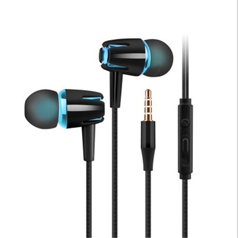 Earphone Electroplating Bass Stereo In-ear Earphone With Mic Handsfree Call Phone Headset For Android IOS