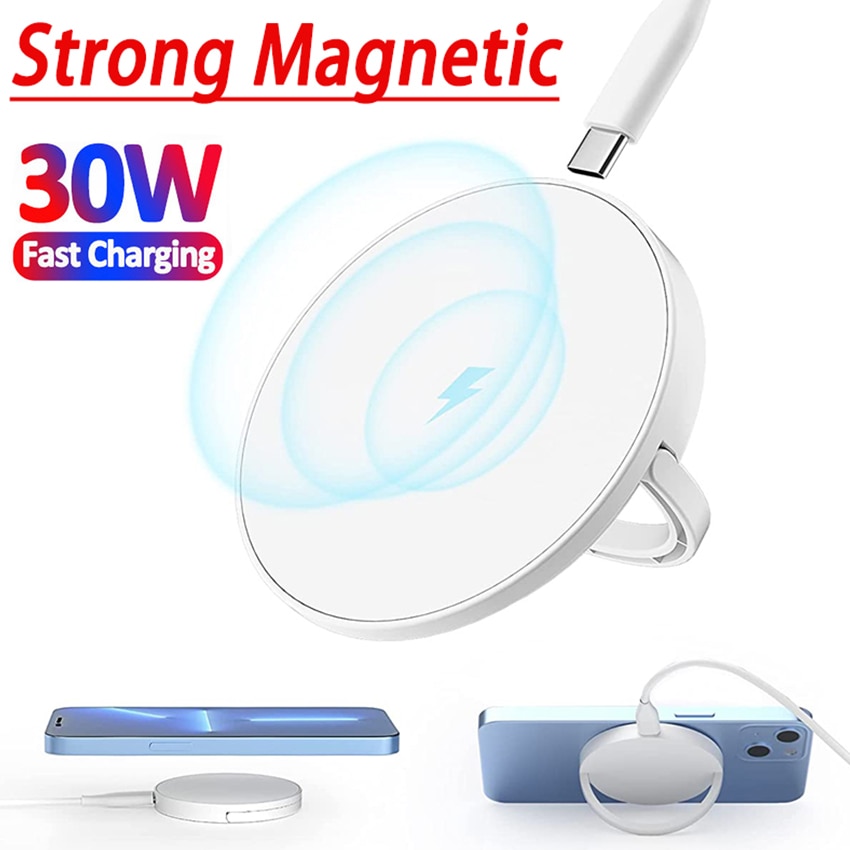 30W Magnetic Wireless Charger Fast Charge USB C PD...