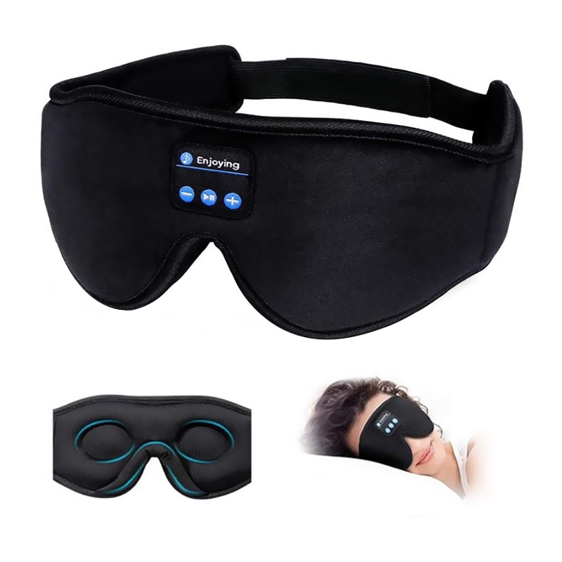 Bluetooth Eye Mask Headset Wireless Bluetooth Sleep Headset Stereo Head-mounted Shading Eye Mask Removable And Washable