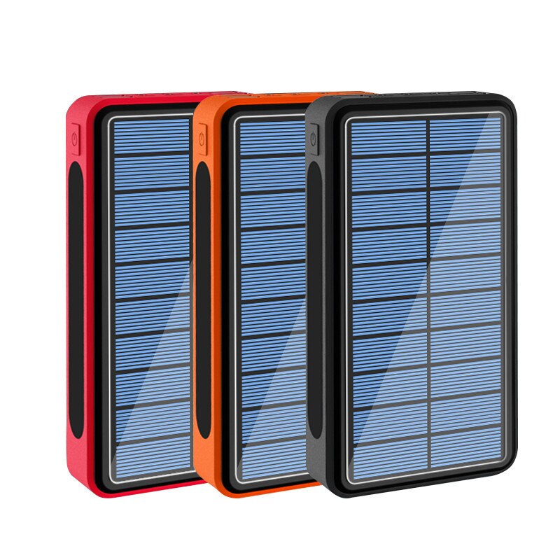 80000mAh Solar Wireless Power Bank 4 USB Fast Charging External Battery LED Portable Mobile Phone Charger
