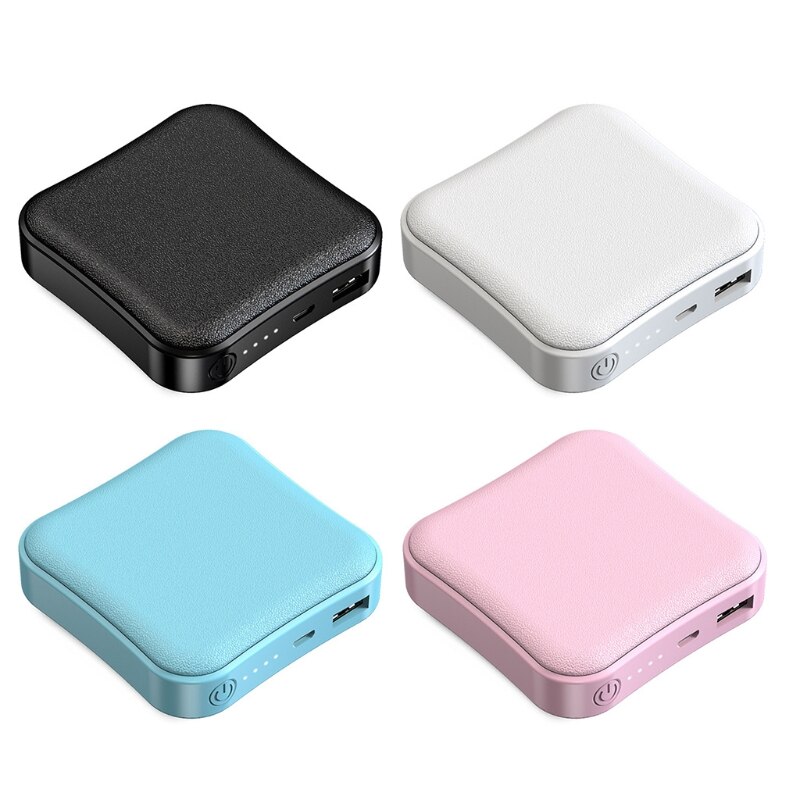 Cartoon Square Mini Charger 8000mAh Portable Outdoor Power Bank Camping External Backup Battery Pack 2.1A Fast Charging
