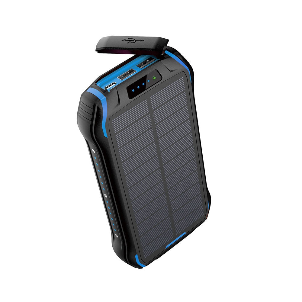 6800mAh Solar Power Bank Wireless Charger For Powerbank External Battery Portable Poverbank Flashlight