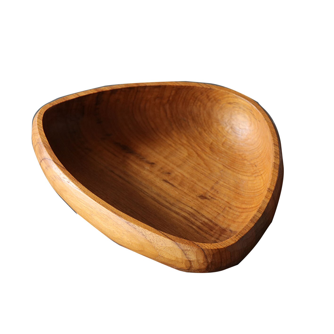 Original Design Of Hand-carved Teak Bowl With Hand-made Wooden Core Plate And Teak Plate