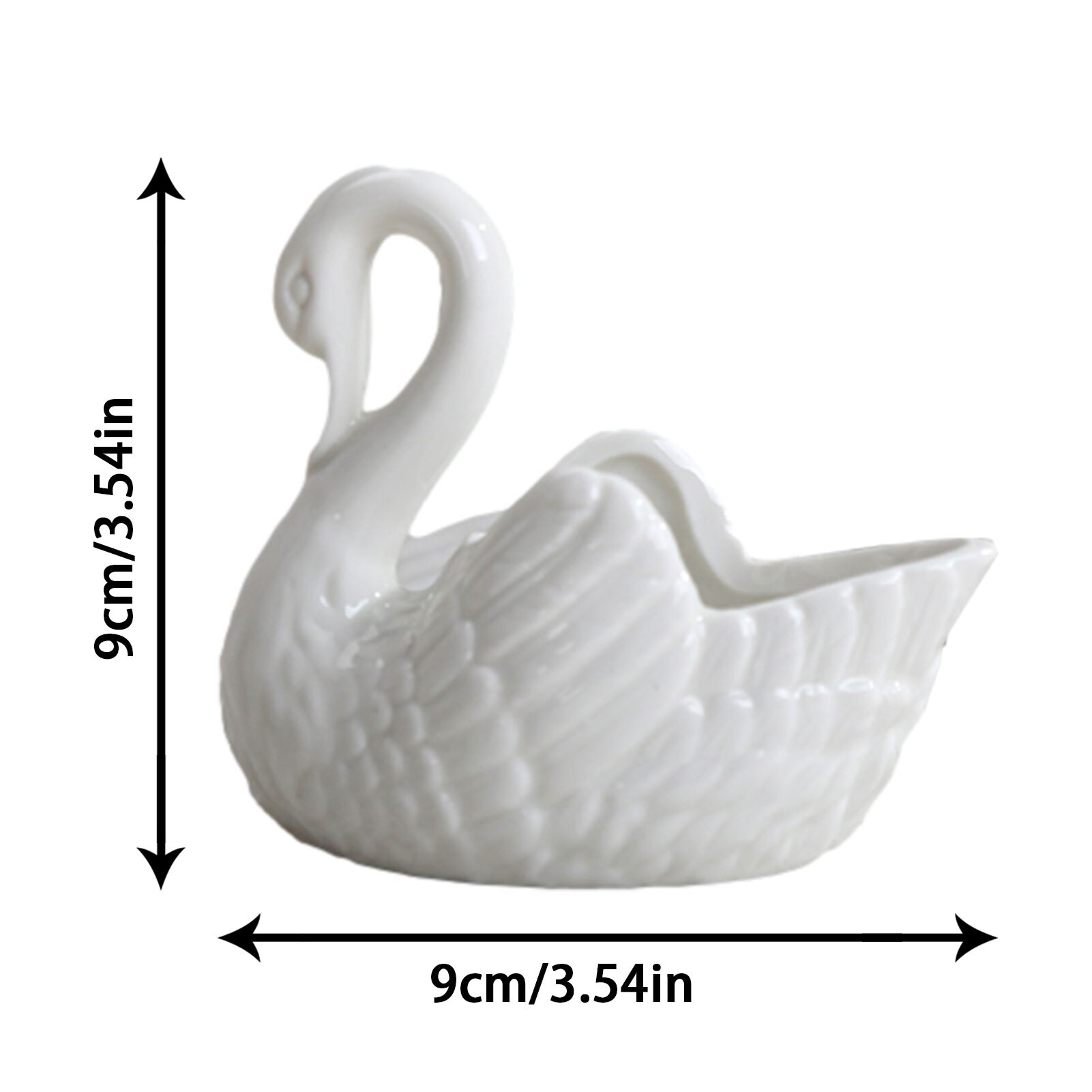 White Ceramic Succulent Cactus Flower Pot White Swan Ceramic Flower Pot Multifunctional Candle Holder Home Decorations Storage