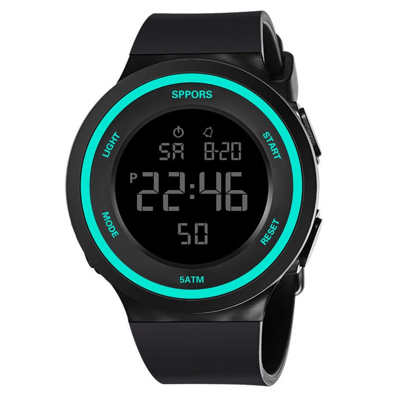 Waterproof LED Watches For Men Outdoor Sports Men Digital Led Quartz Alarm Men Wrist Watch Fashion Electronic Watch