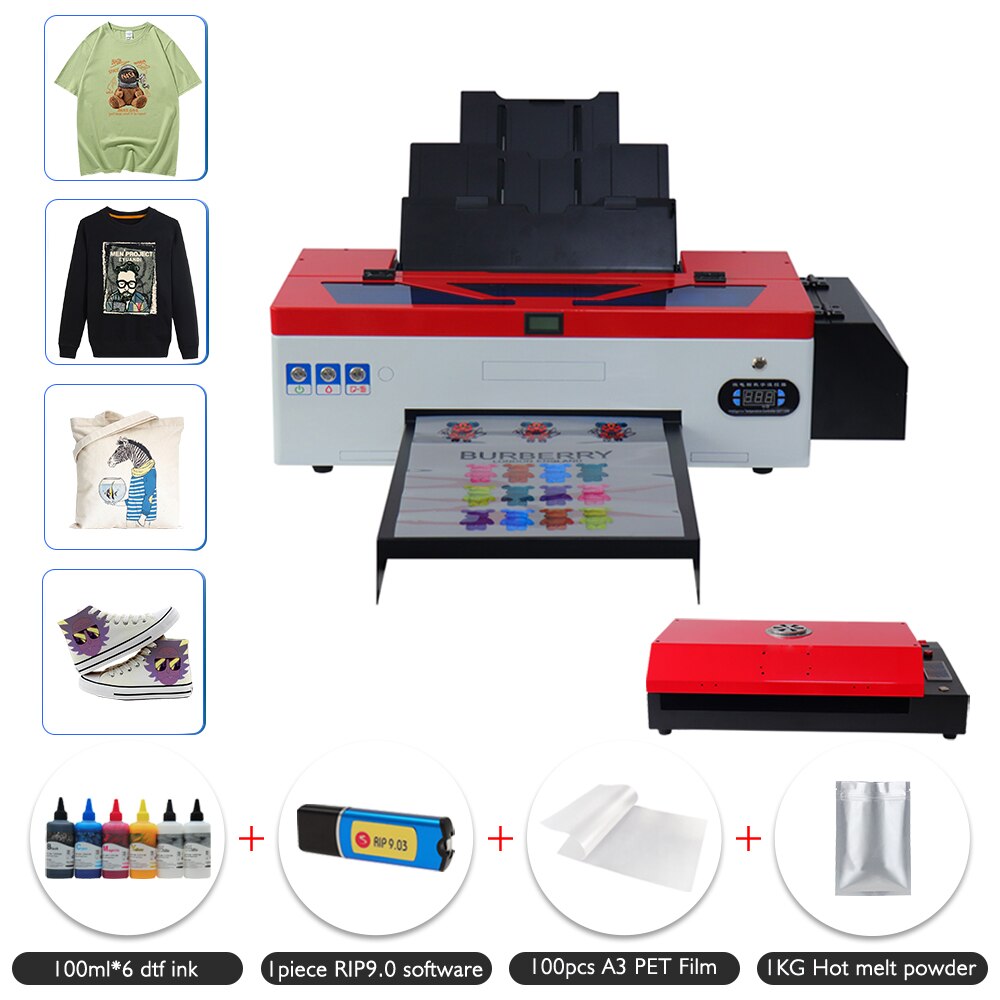 A3 DTF Printer DTF PET Film Printing Printer For T-shirt Clothes Textile Machinery DTF Direct Transfer Film Printer Machine