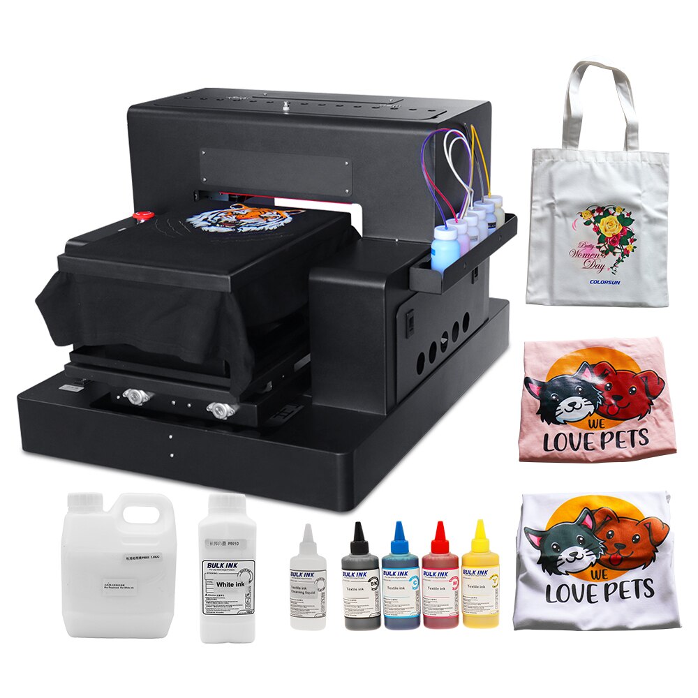 Automatic A3 Flatbed Printer A3 Printer T-shirt Printing Machine For Dark And Light T-shirt Baby Clothes Printing Machine