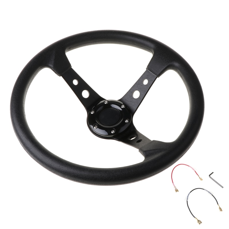 Sport Steering Wheel Universal 4 inch PVC Leather ...