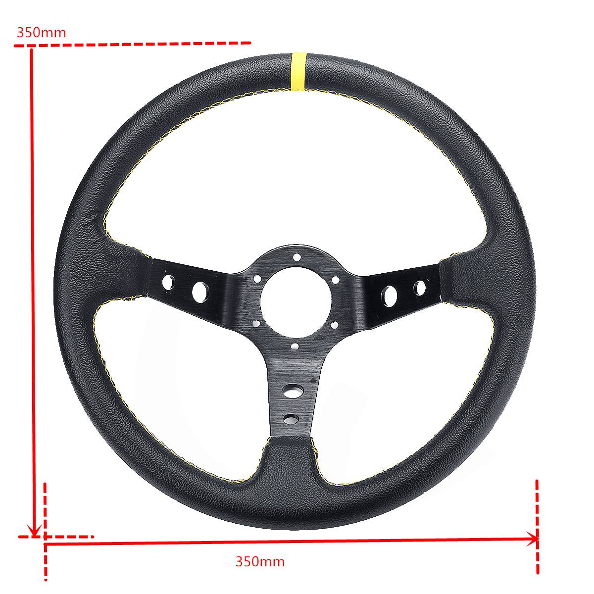 14inch 350mm Universal Car Racing Steering Wheel Auto Racing Sport Steering Wheel Accessories for BMW Akura etc.