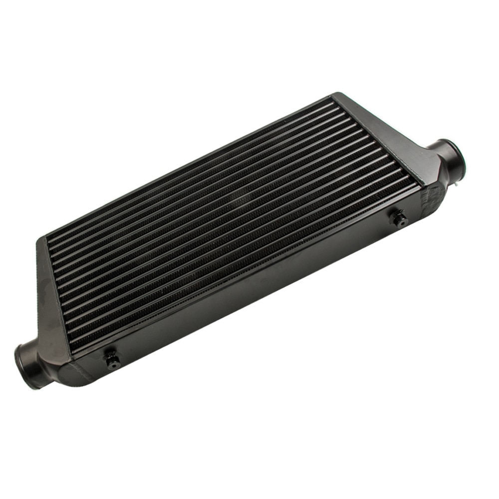 Front Intercooler Tube and Fin 600x300x76 3inch In/outlet Black For Universal