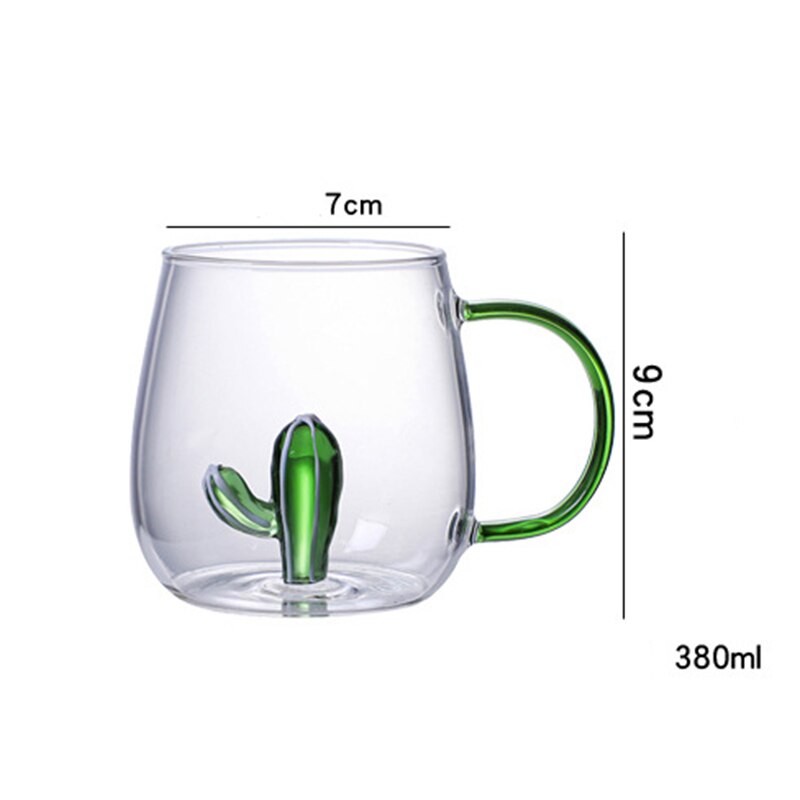Animal Inside Drinking Glasses Coffee Mugs High Borosilicate Cartoon Glass Cup Juice Milk Drink Cup Drinkware for Guests Gift