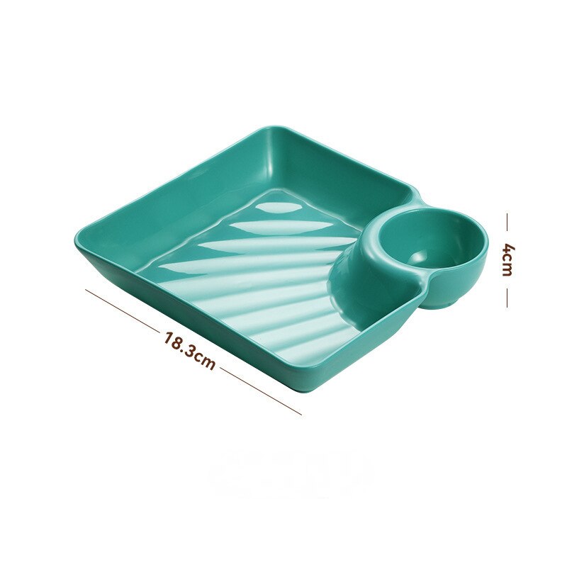 Plate Dish Dumplings Bowl Sushi Plate with Sauce Dish Dessert Fruit Plate Tray Sauce Separation Dinner Tools Kitchen Tableware