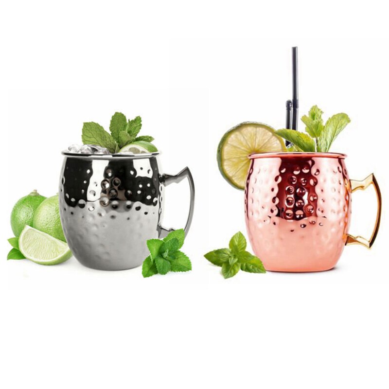 500ml Moscow Mule Mug Stainless Steel Hammered Cop...