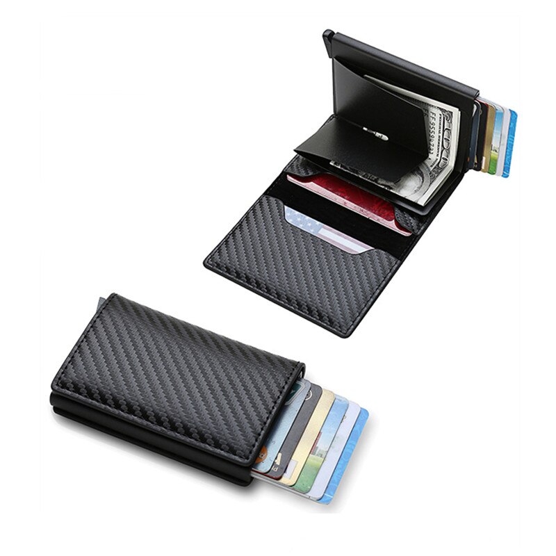 Aluminum Men Wallet Card Holders Women Purse Luxury Women's Bag British Style Men Business Wallet Credit Card Note Holder