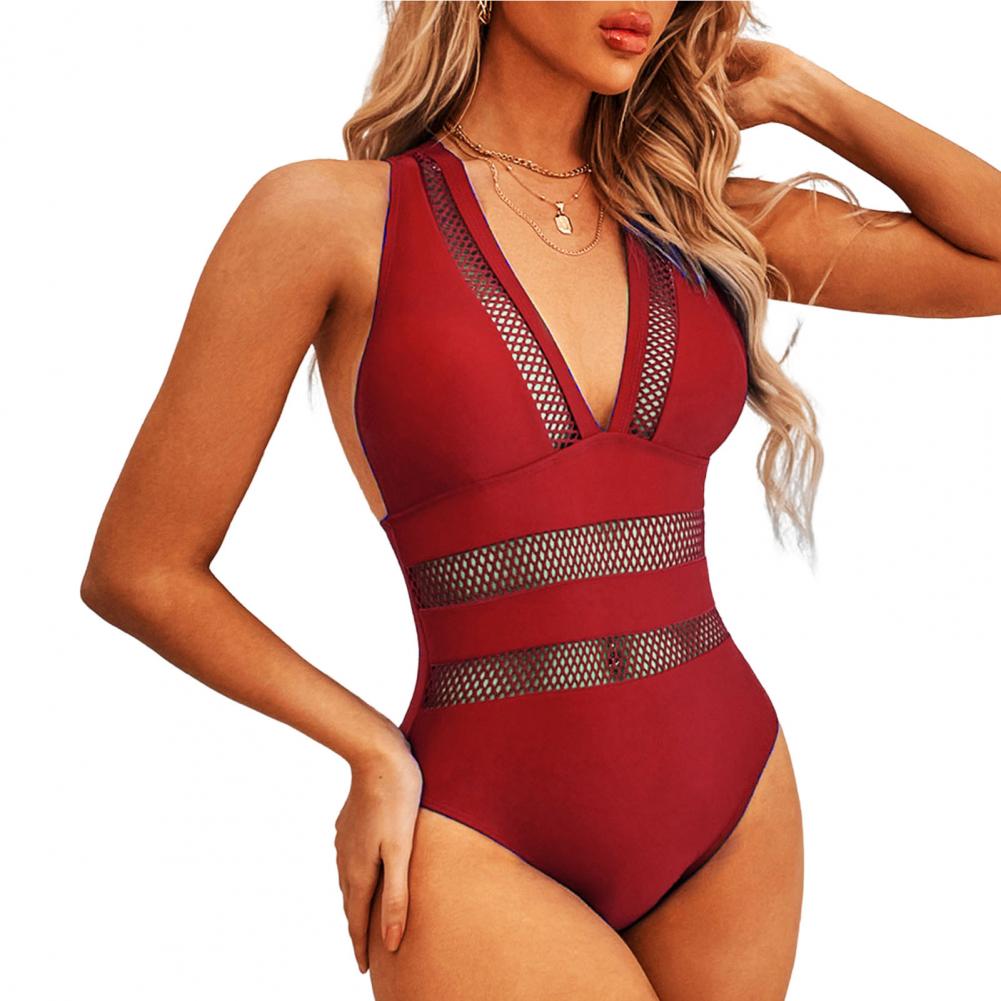Summer Eye-Attractive Women Push Up One Piece Swimsuit Quick Drying Romper Bathing Suit Swimming Pool Clothes