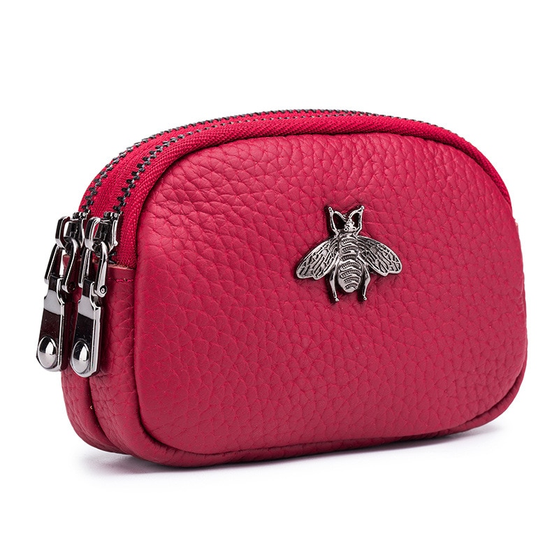 Genuine Leather Women Small Coin Wallet with Cute ...