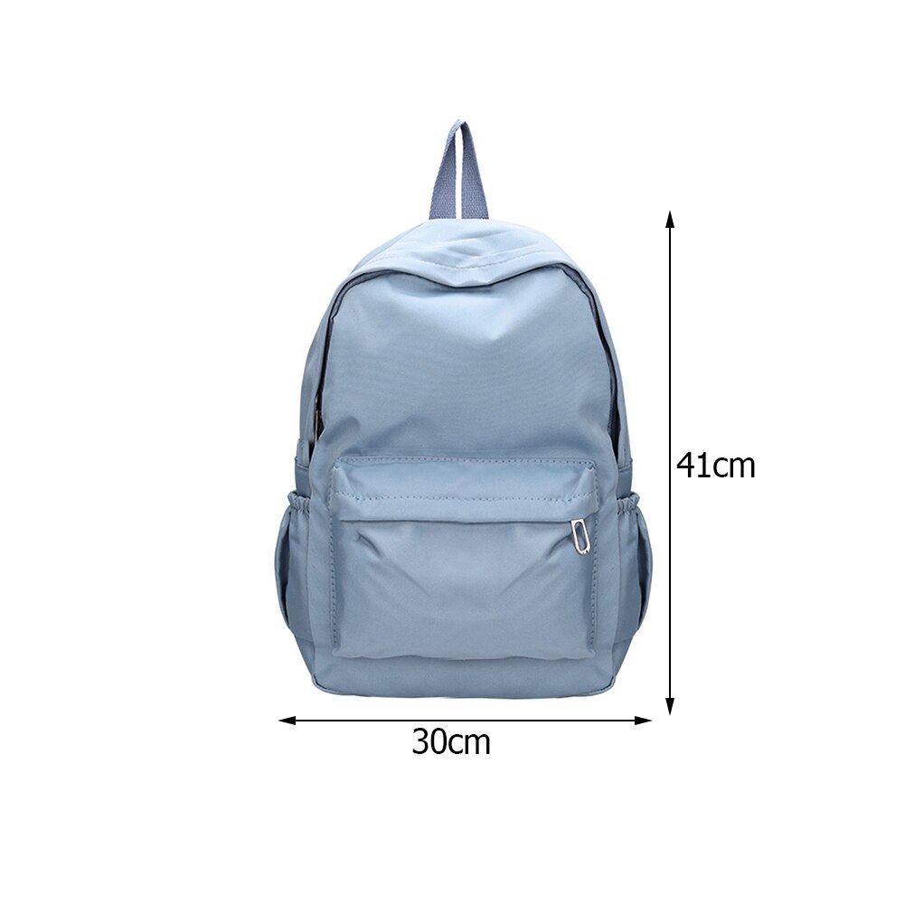 Solid Color Shopping Backpack For Girls Students Casual Large Capacity School Rucksacks Women Nylon Shoulder Bagpack