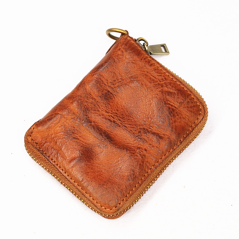 Genuine Leather Wallet For Women Men Vintage Handm...