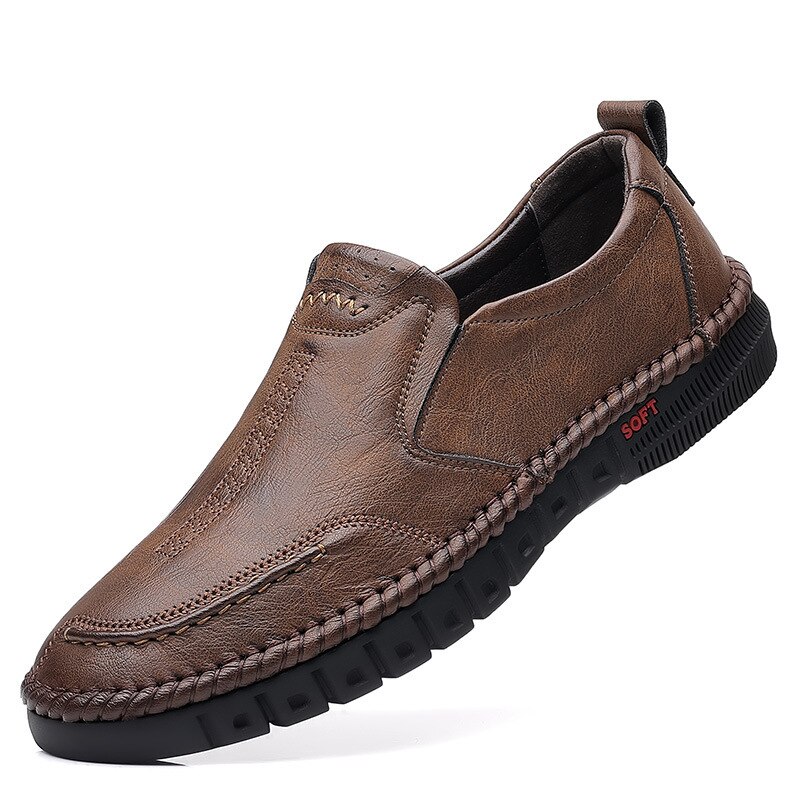 Men Business Leather Shoes Moccasin Shoes Breathab...