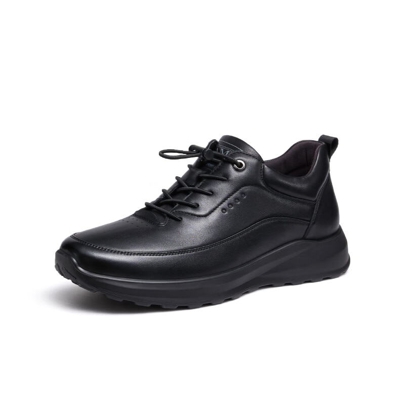 Men Shoes Breathable Leather Shoes For Men Lightweight Non-Slip Business Sports Sneakers