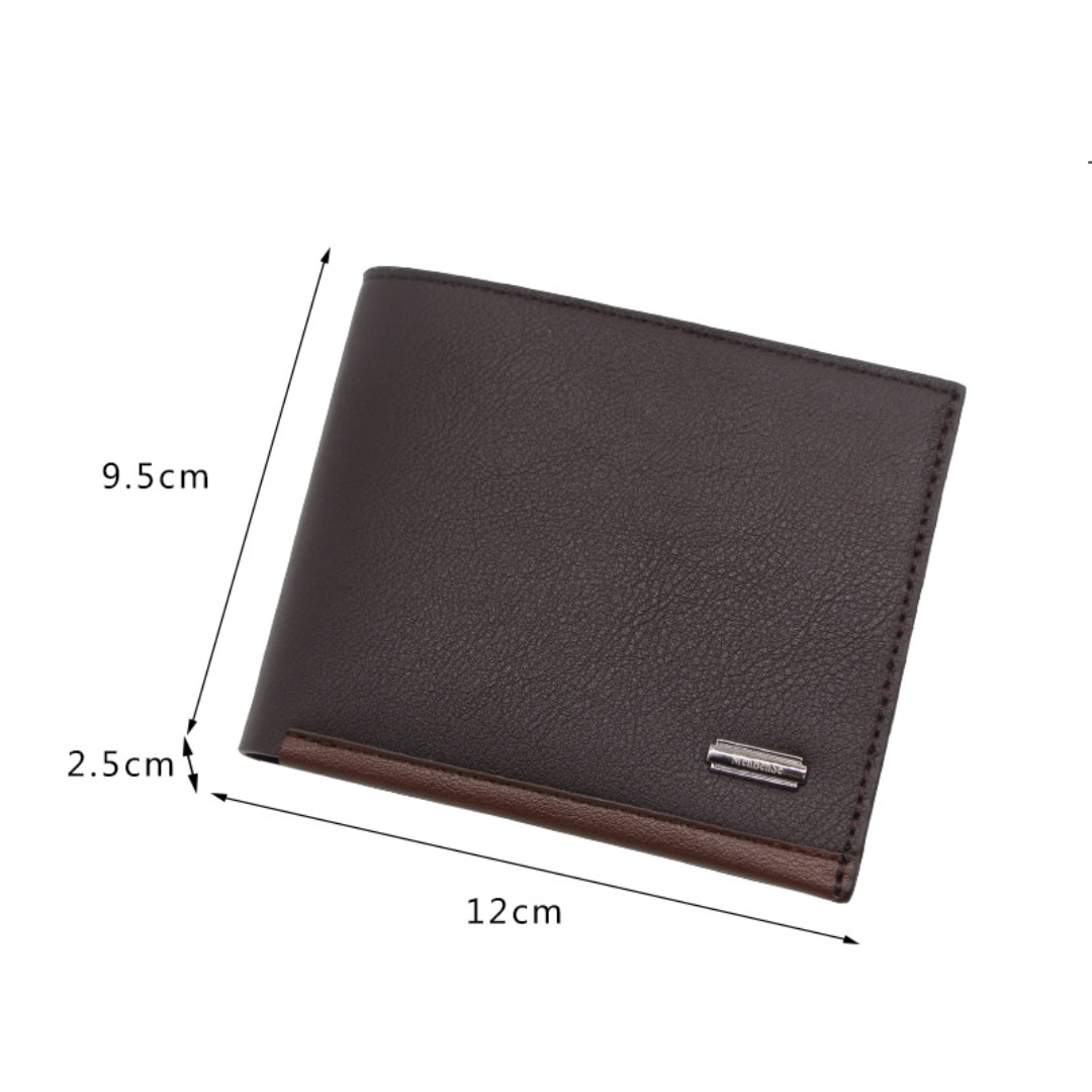 Leather Men Wallets Premium Product Real Cowhide Wallets for Man Short Black Walet Portefeuille Homme Design Purses Coin Bag