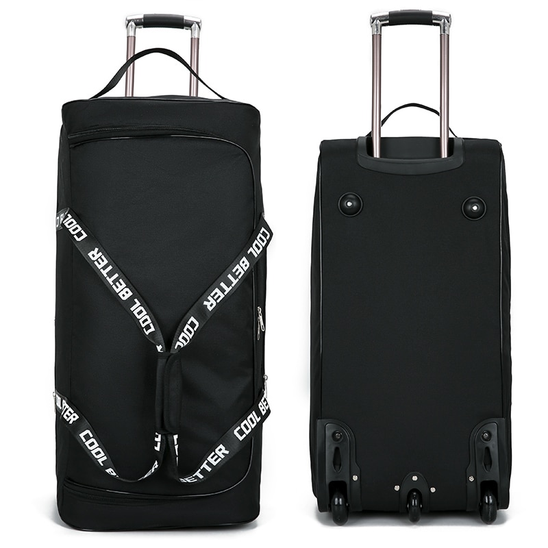 Large Capacity Wheeled Travel Bag For Men 10kg Carry-on Luggage Backpack Unisex Travel Suitcase Wear-resistant Hand Bag