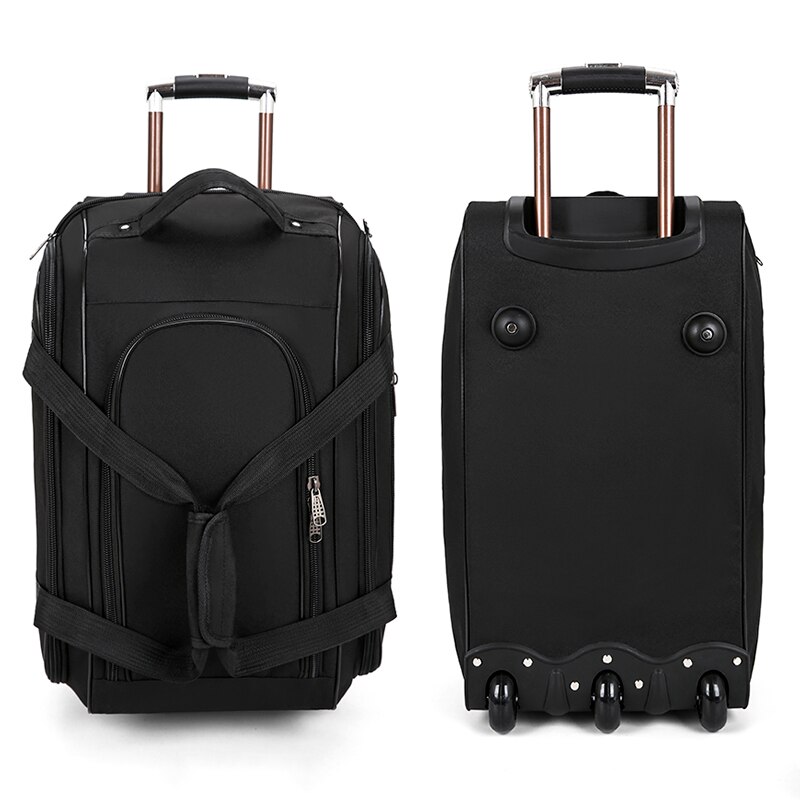 Travel Trolley Bag Large Capacity Wheeled Travel Bag For Men 10kg Carry-on Luggage Backpack Unisex Outdoors Trip Waterproof