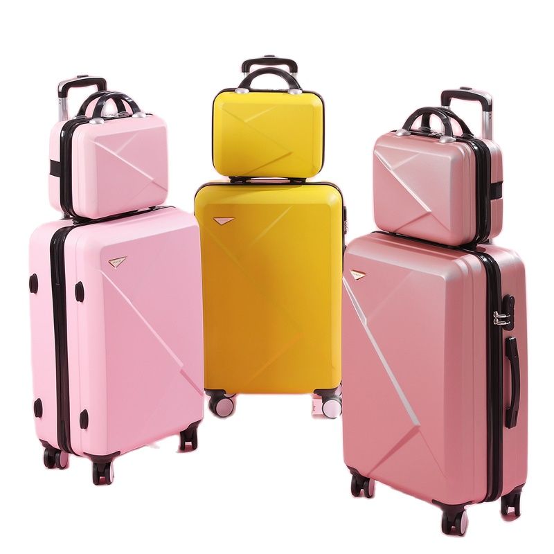 ABS+PC suitcase inch Rolling luggage travel suitcase on wheels carry on cabin trolley luggage bag fashion set