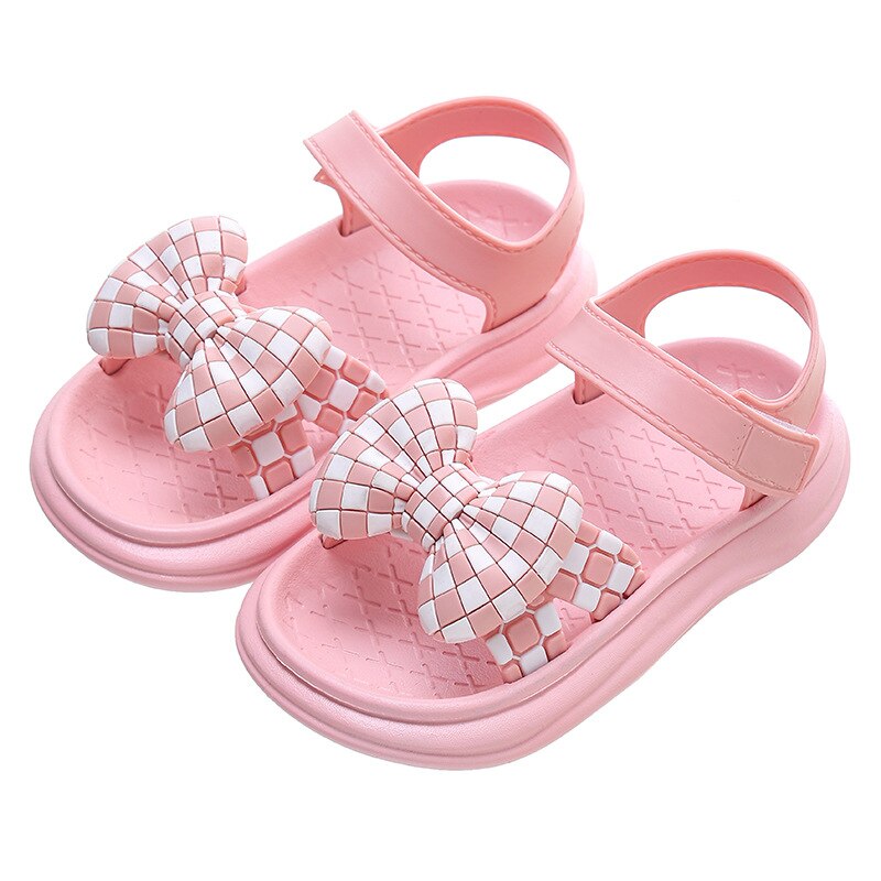 Summer Baby Girls Princess Sandals Kids Bow Tie Open Toe Beach Sandals Casual Outdoor Shoes