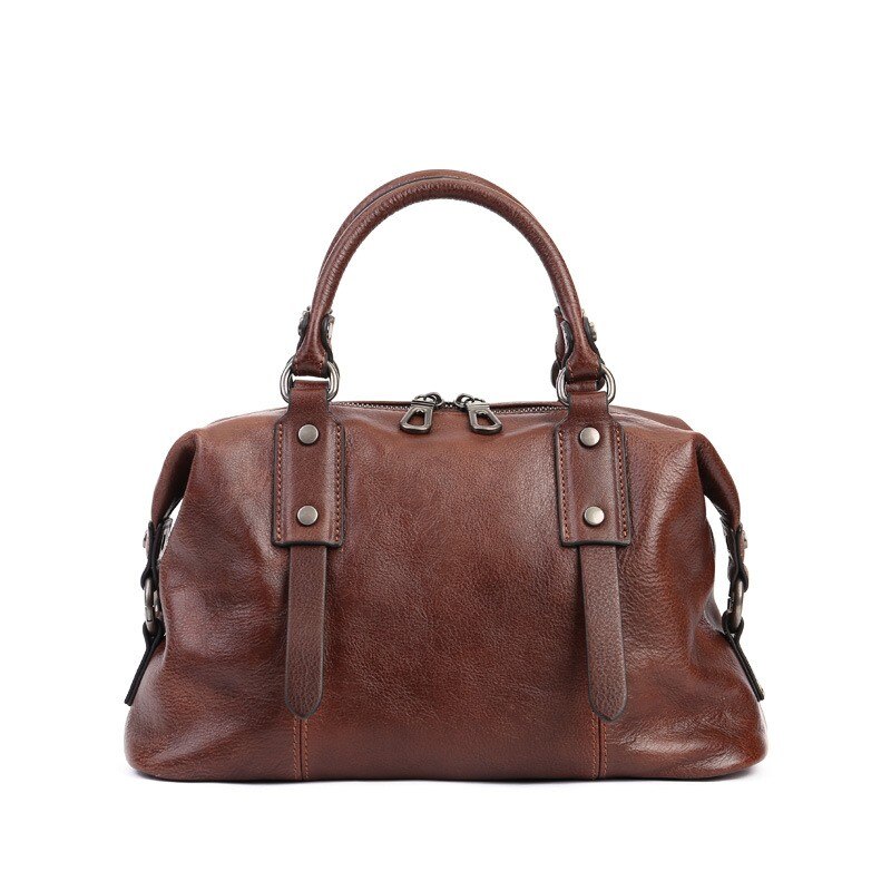 Genuine Cow Leather Shoulder Bag Handbag Travel Ba...