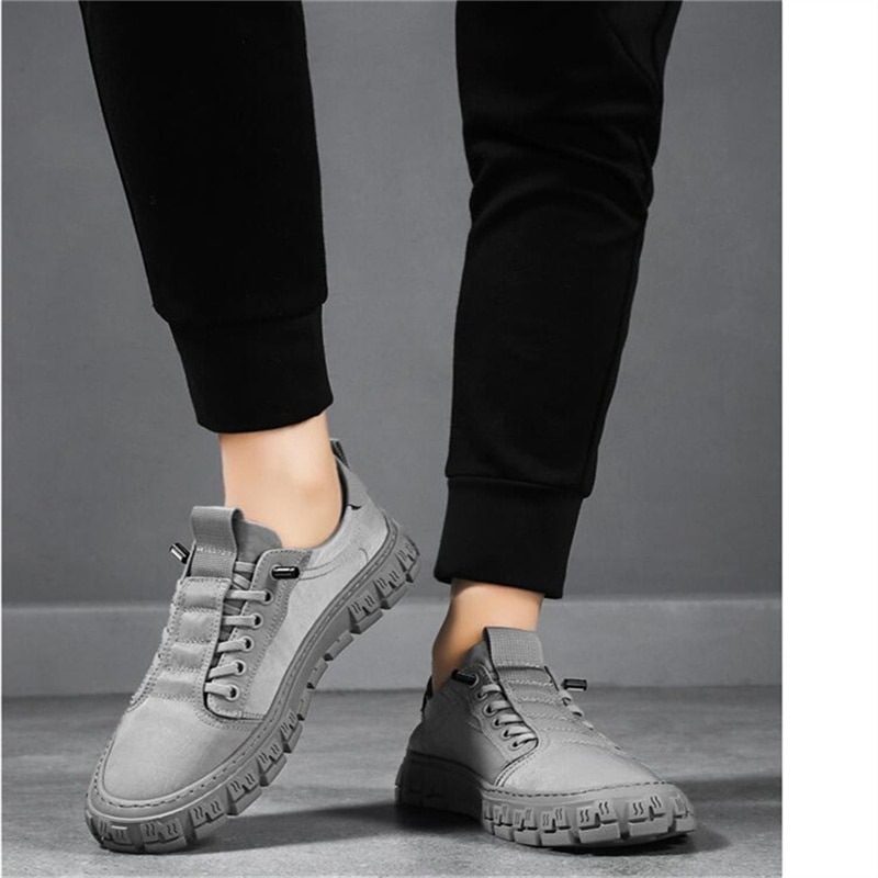 Men's Canvas Breathable Casual Walking Flats Vulcanized Fashion Shoes