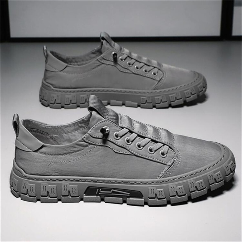 Men's Canvas Breathable Casual Walking Flats Vulca...