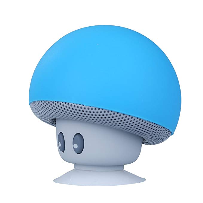 Portable Mini Speaker Wireless Silicone Bluetooth Speaker Mushroom Louder Speaker Super Bass Phone Player Suction Cup Holder