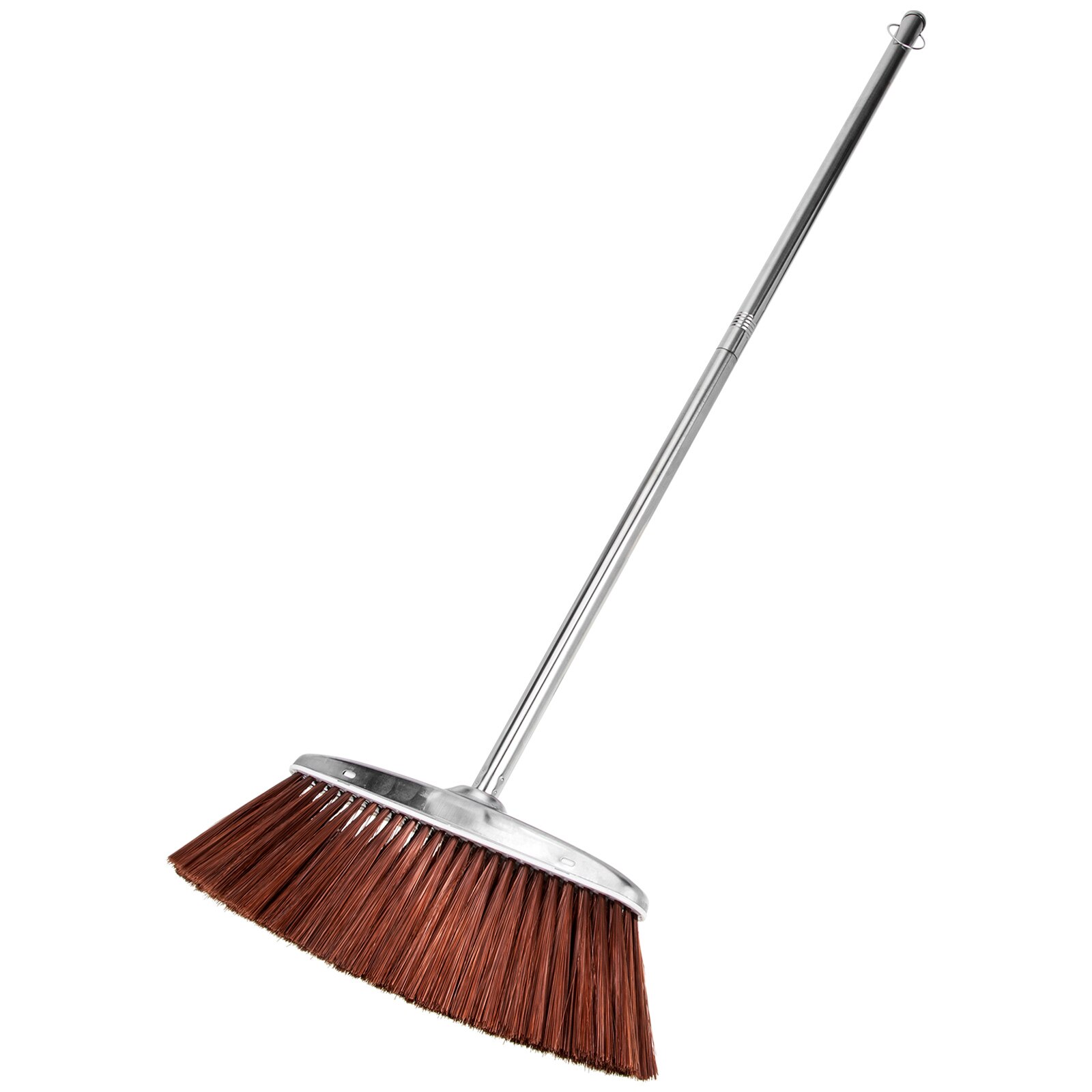 Concrete Broom Grout Clean Brush Metal Handle Broom Outdoor Brooms Stainless Steel Sweeper Room Cleaning Broom Heavy Duty Broom