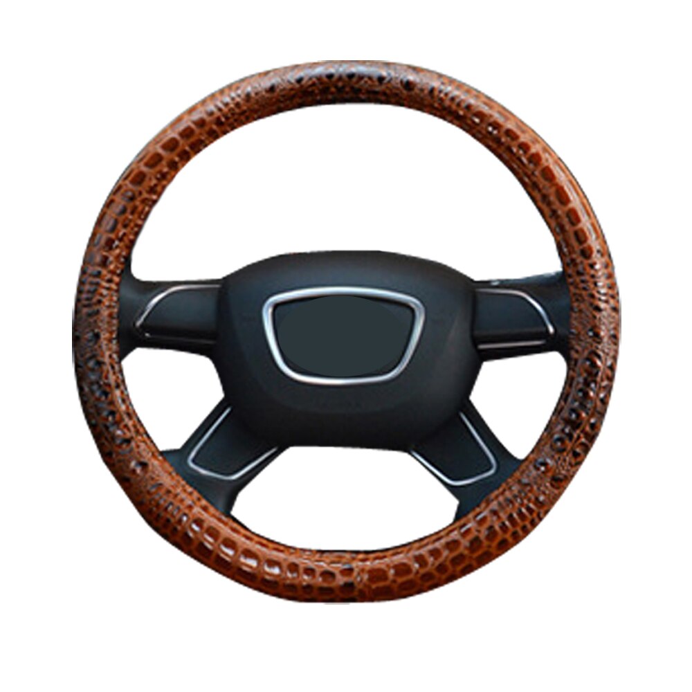 Car Steering Wheel Stereo Personality Fashion Crocodile Grain Design Steering Wheel In the Car For38cm