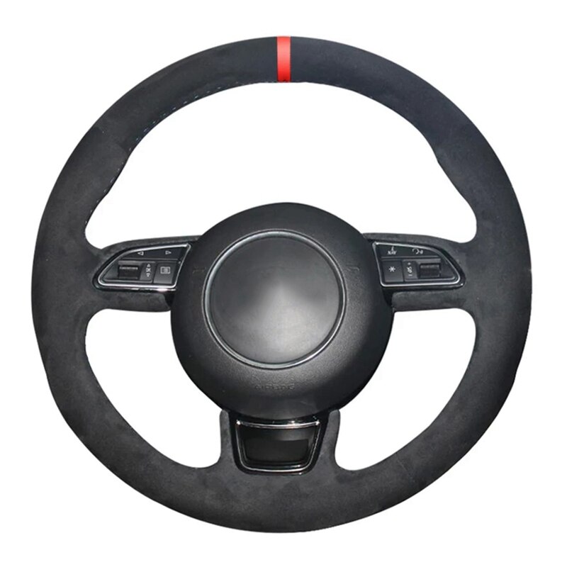 Hand Anti-Slip Suede Car Steering Wheel For Audi A4