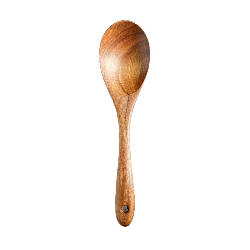 Japanese-style Wooden Cooking Spoon and Fork Set Log Wooden Spoon Wooden Fork Salad Spoon Pasta Fork Cooking Utensils Suit